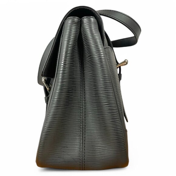 LOUIS VUITTON Segur MM Epi Segur MM Black Leather Shoulder Bag Satchel Silver LV - Picture 5 of 16